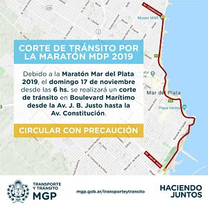 Cortes de Tránsito por el Maratón de Mar del Plata