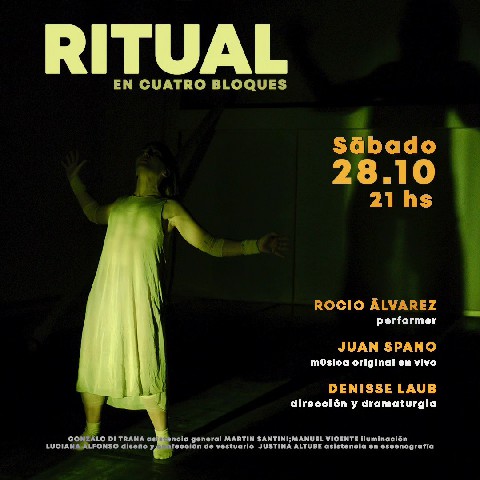 Roció Álvarez , Juan Spano y Denisse Laub presentan «Ritual en cuatro bloques» 