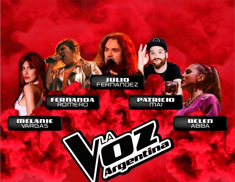 Julio Fernández y participantes de ´´La Voz Argentina´´ en la Villa Victoria