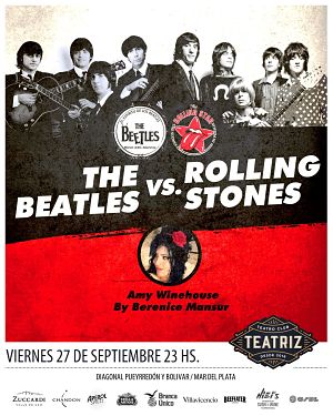 Beatles vs Stones! por primera vez en Teatriz