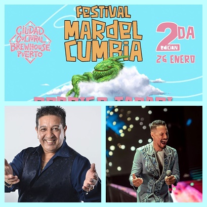 Viernes a pura fiesta con Rodrigo Tapari y Mario Luis en el festival MarDelCumbia 