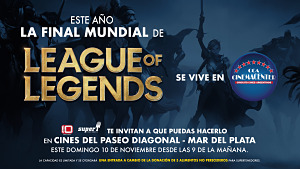 Final mundial del League of Legends 2019 en Cines del Paseo Diagonal