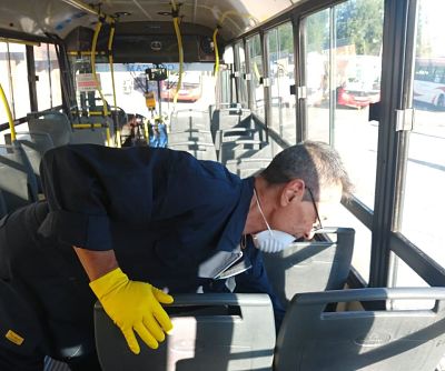 La Municipalidad comenzó con el control de desinfección de colectivos