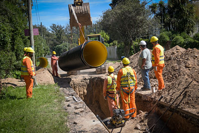 Avanza el Pluvial Scaglia obra que beneficiará a los barrios Parque Camet y Beltrán