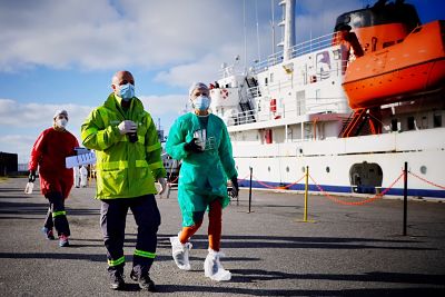 La Secretaría de Salud hizo testeos a la tripulación del buque MV Ushuaia