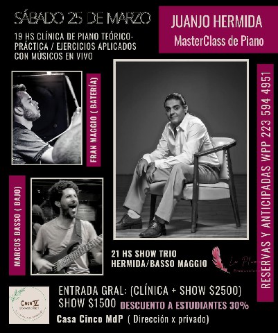 Masterclass + Concierto de Juanjo Hermida en Mar del Plata 