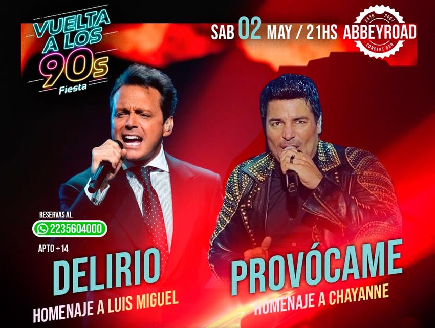 «VUELTA A LOS 90» CON PROVÓCAME Y DELIRIO EN ABBEY ROAD